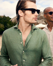 Load image into Gallery viewer, ETON 10000321768 GREEN SLIM LINEN SC SHIRT