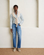 Load image into Gallery viewer, ETON 100013463 GREEN STRIPE BUTTON-DOWN COLLAR TWILL SLIM SHIRT