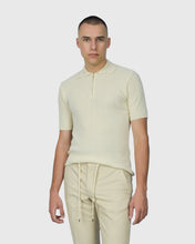 Load image into Gallery viewer, VINCENT & FRANKS S24VF1-SC CRM ZIP SS KNITTED POLO