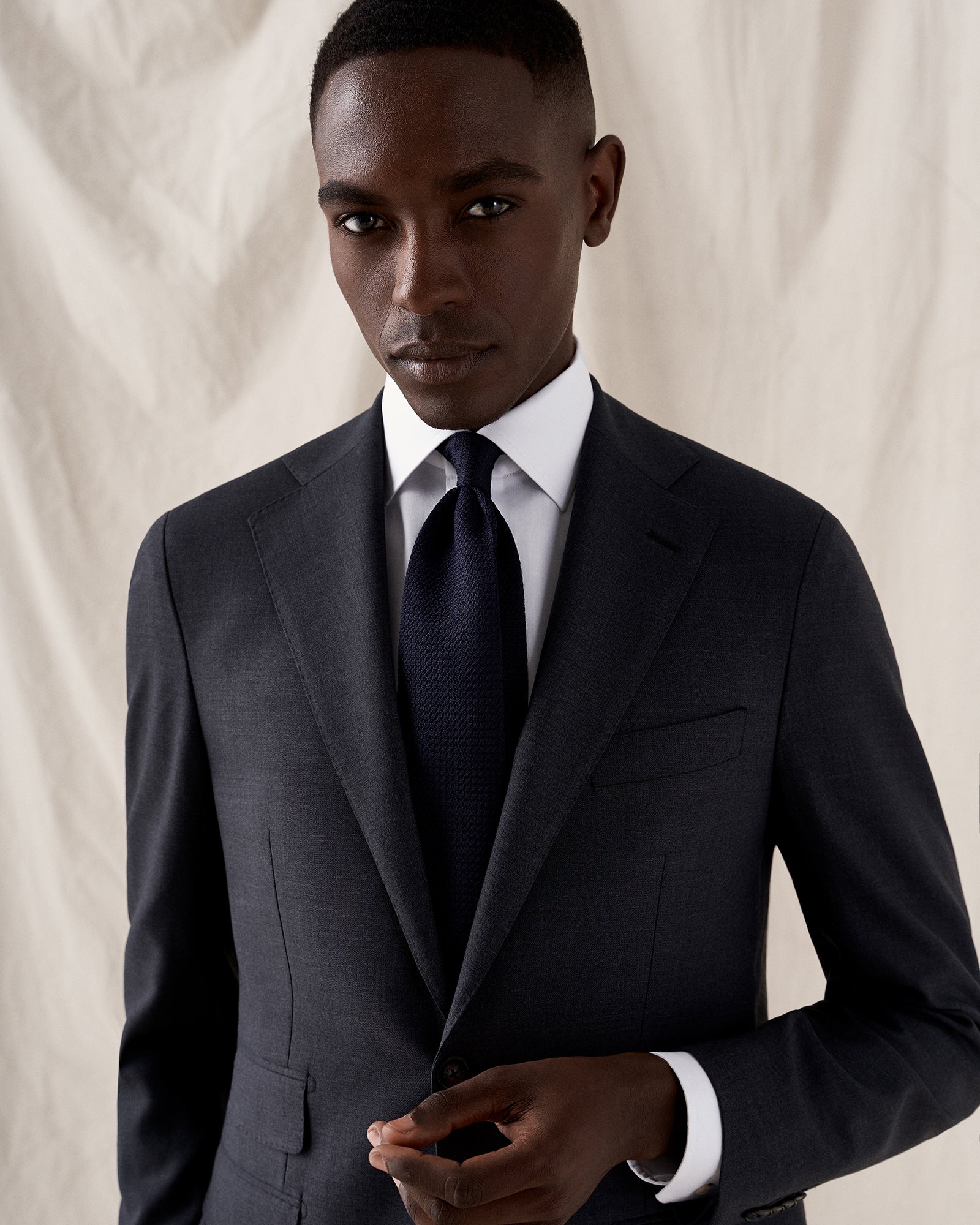 ETON 30007951100 WHITE SIGNATURE TWILL SLIM SINGLE CUFF SHIRT