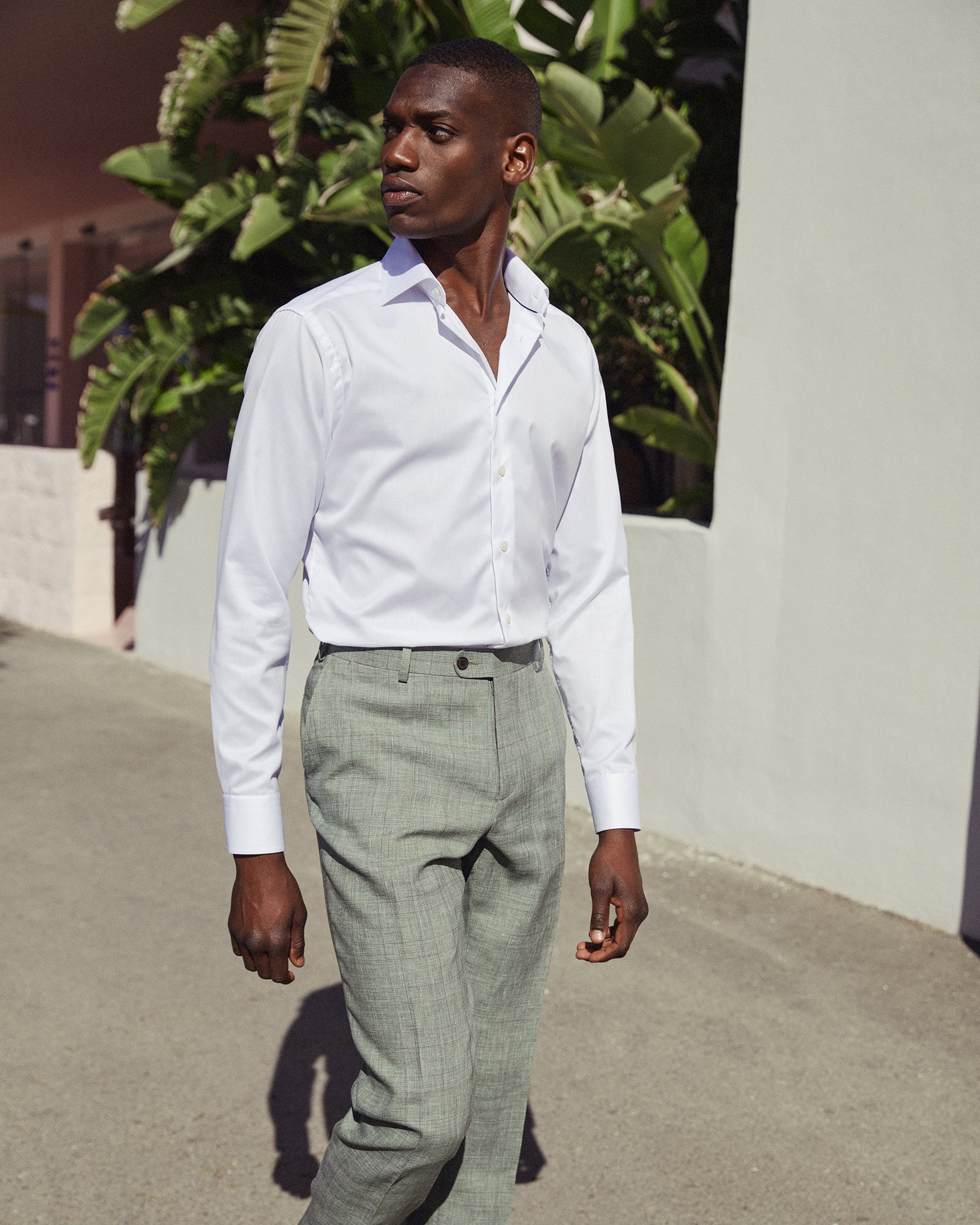 ETON 30007951100 WHITE SIGNATURE TWILL SLIM SINGLE CUFF SHIRT