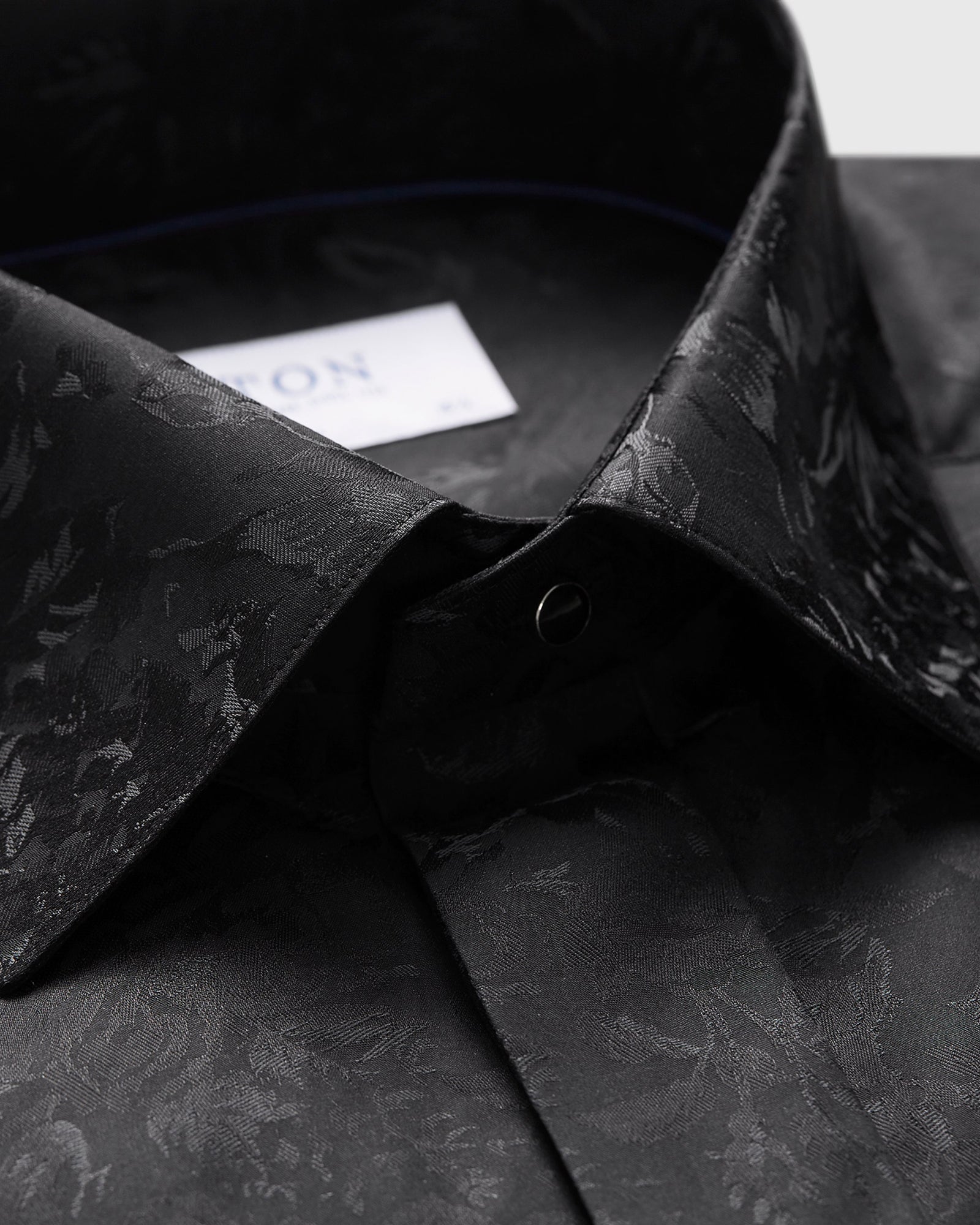 ETON 30507056119 BLACK JACQUARD SLIM SC SHIRT.