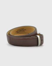 Load image into Gallery viewer, VINCENT & FRANKS 609C ITA BROWN LIZARD LEATHER BELT