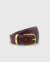 Load image into Gallery viewer, VINCENT& FRANKS 609PP ITA WINE PATENT PERFORATED LEATHER BELT