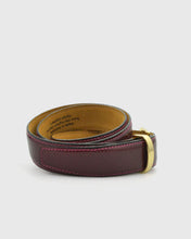 Load image into Gallery viewer, VINCENT& FRANKS 609PP ITA WINE PATENT PERFORATED LEATHER BELT