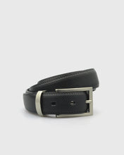 Load image into Gallery viewer, VINCENT& FRANKS 609P ITA BLACK PERFORATED LEATHER BELT