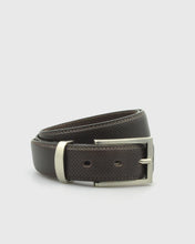 Load image into Gallery viewer, VINCENT& FRANKS 609B ITA DARK BROWN PERFORATED LEATHER BELT