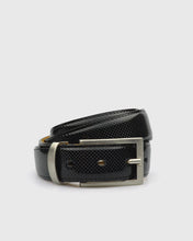 Load image into Gallery viewer, VINCENT& FRANKS 609D ITA BLACK PATENT PERFORATED LEATHER BELT