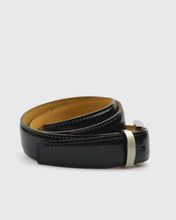 Load image into Gallery viewer, VINCENT& FRANKS 609D ITA BLACK PATENT PERFORATED LEATHER BELT