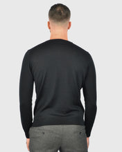 Load image into Gallery viewer, VISCONTI W23C BLACK WOOL CREW NECK SWEATER