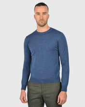 Load image into Gallery viewer, VISCONTI W23C AVIATOR-BLUE WOOL CREW NECK SWEATER