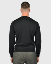 Load image into Gallery viewer, VISCONTI W23V BLACK WOOL V-NECK SWEATER