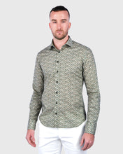 Load image into Gallery viewer, VINCENT & FRANKS W2303632224C GREEN LIBERTY PRINT SLIM SC SHIRT