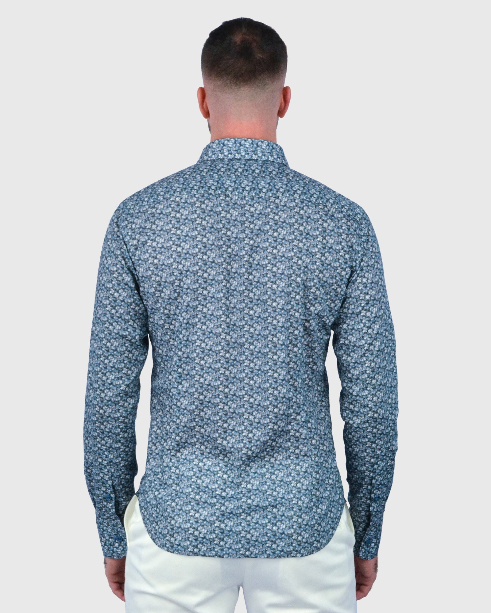 VINCENT & FRANKS W2303632224A BLUE LIBERTY PRINT SLIM SC SHIRT