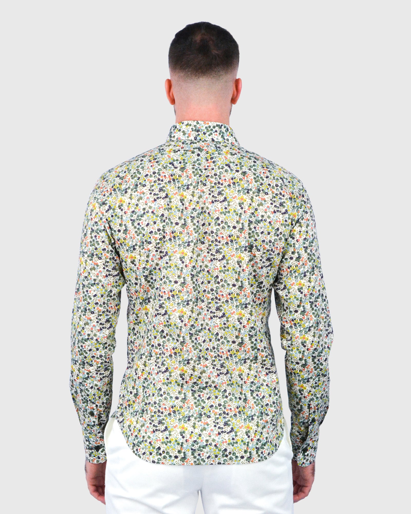 VINCENT & FRANKS W2303639009C GREEN LIBERTY PRINT SLIM SC SHIRT
