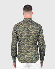 Load image into Gallery viewer, VINCENT &amp; FRANKS W2303632110B D-GREEN LIBERTY PRINT SLIM SC SHIRT
