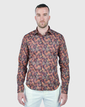 Load image into Gallery viewer, VINCENT &amp; FRANKS W2303632207C WINE LIBERTY PRINT SLIM SC SHIRT
