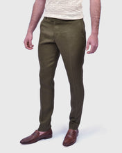 Load image into Gallery viewer, VINCENT & FRANKS S197641 SLIM KHAKI LINEN TROUSER