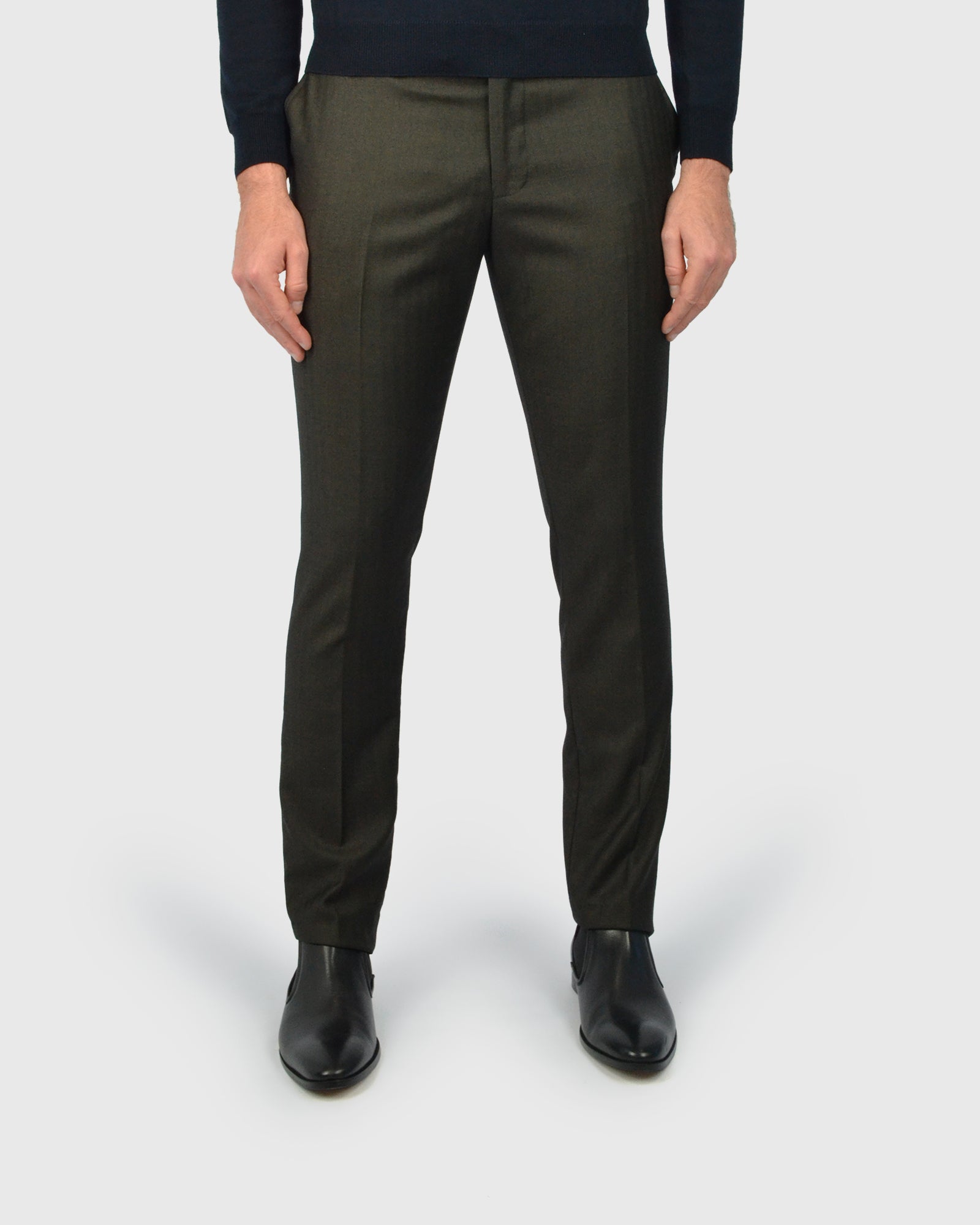 VINCENT & FRANKS W22VF-702236 BRN SLIM TROUSER