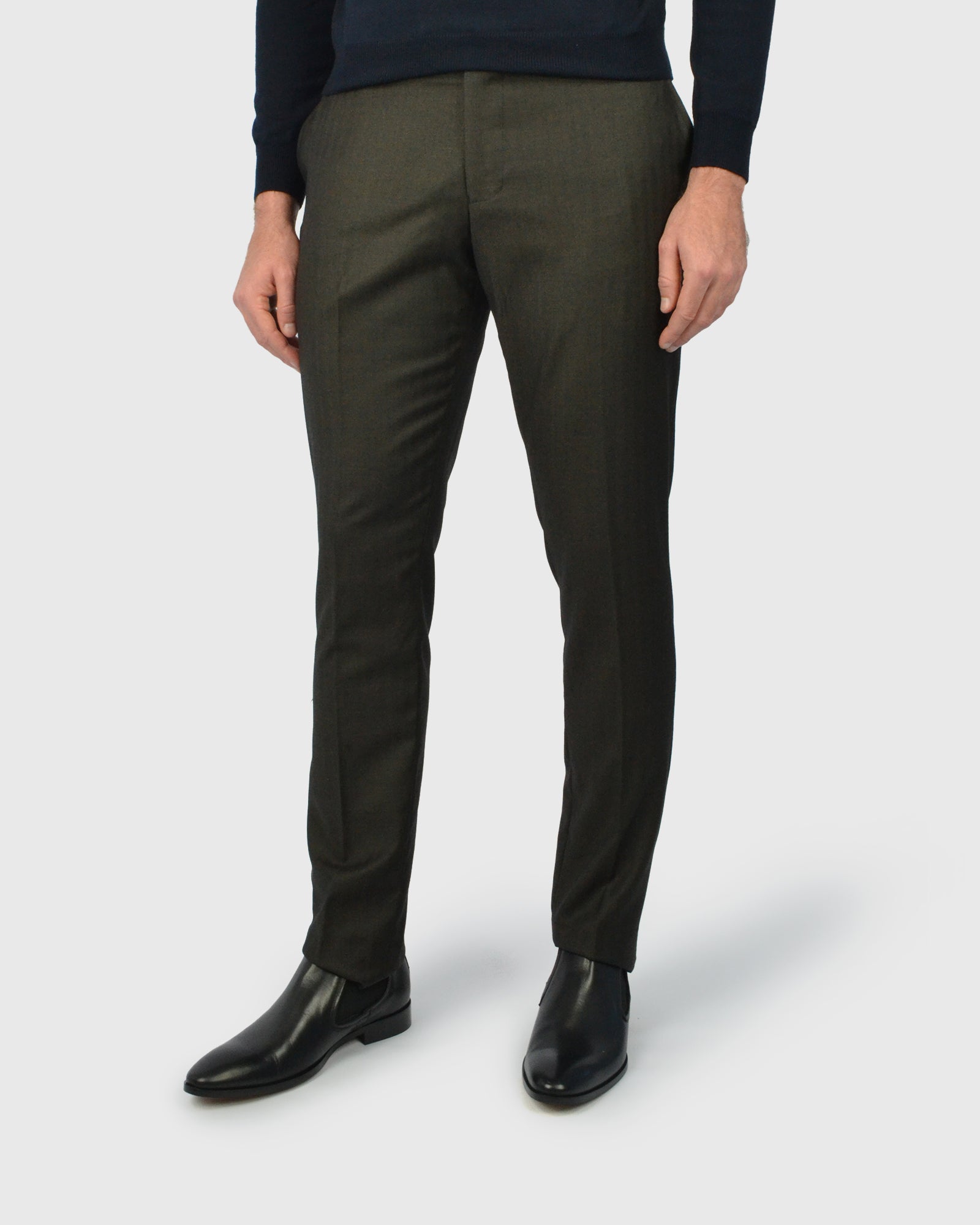 VINCENT & FRANKS W22VF-702236 BRN SLIM TROUSER