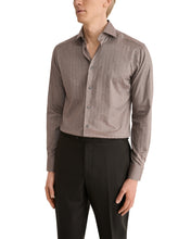 Load image into Gallery viewer, ETON BROWN FLANNEL SLIM SINGLE CUFF SHIRT 1000139633840