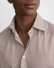 Load image into Gallery viewer, ETON BROWN STRIPE TWILL SLIM SC SHIRT 10001517357