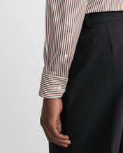 Load image into Gallery viewer, ETON BROWN STRIPE TWILL SLIM SC SHIRT 10001517357