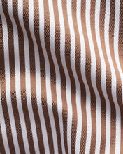 Load image into Gallery viewer, ETON BROWN STRIPE TWILL SLIM SC SHIRT 10001517357