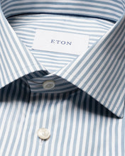 Load image into Gallery viewer, ETON BLUE STRIPE TWILL SLIM SC SHIRT 10001517361