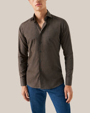 Load image into Gallery viewer, ETON 10001277538 BROWN FLANEL SLIM SINGLE CUFF SHIRT