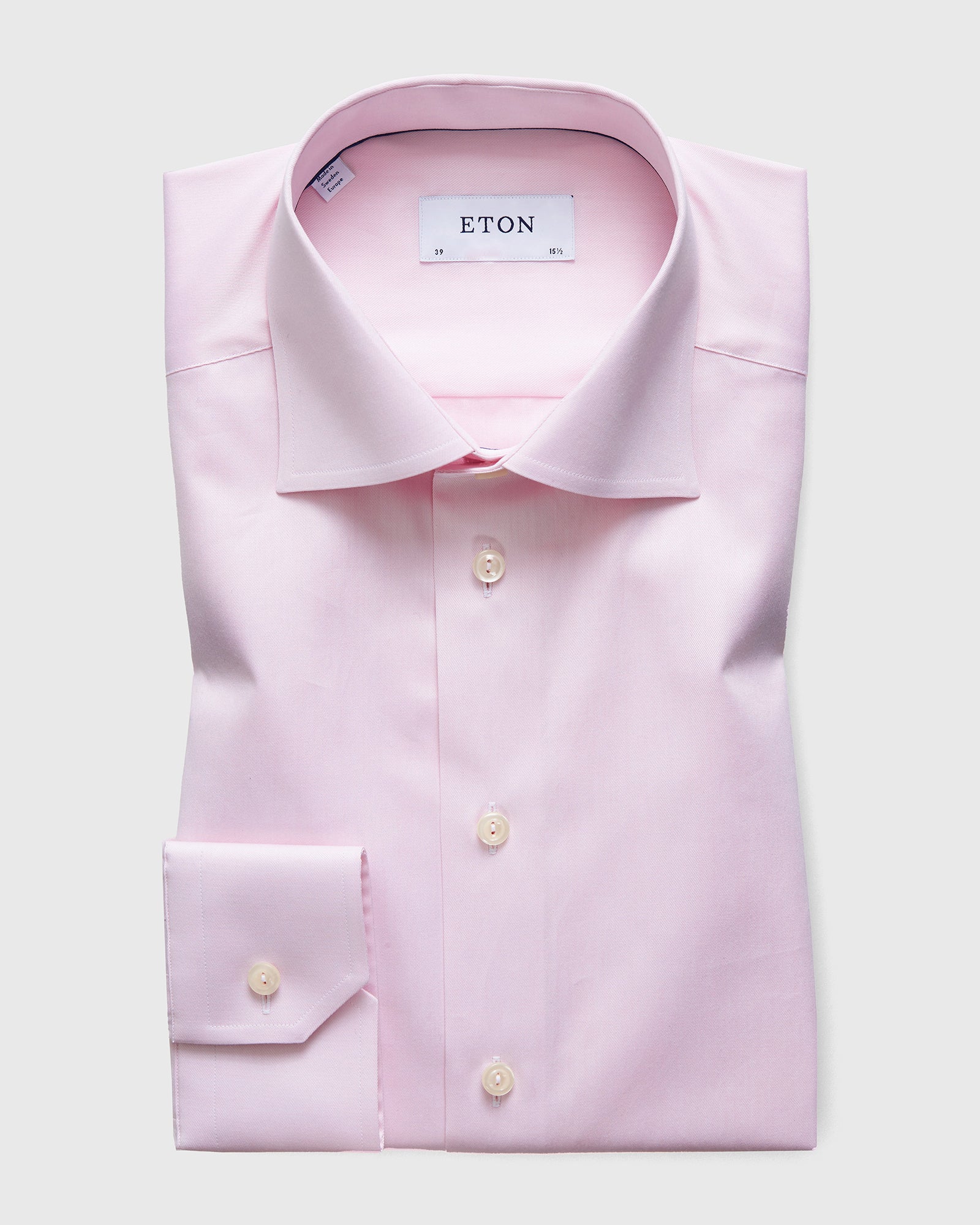 ETON 3000791180 PINK SIGNATURE TWILL SINGLE CUFF SHIRT