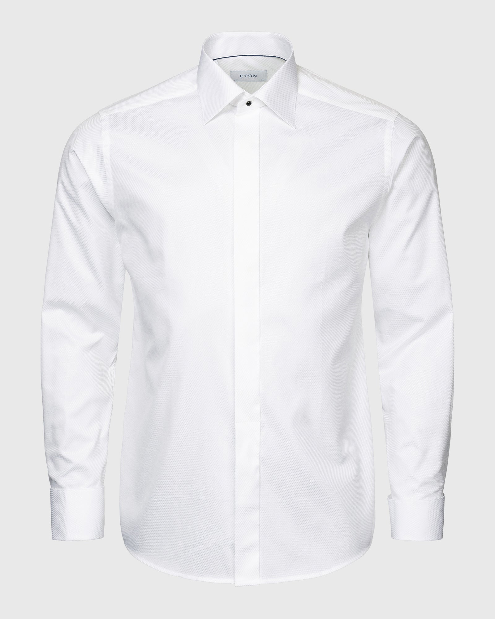 ETON 10001129800 WHITE TEXTURED TWILL SLIM FC SHIRT