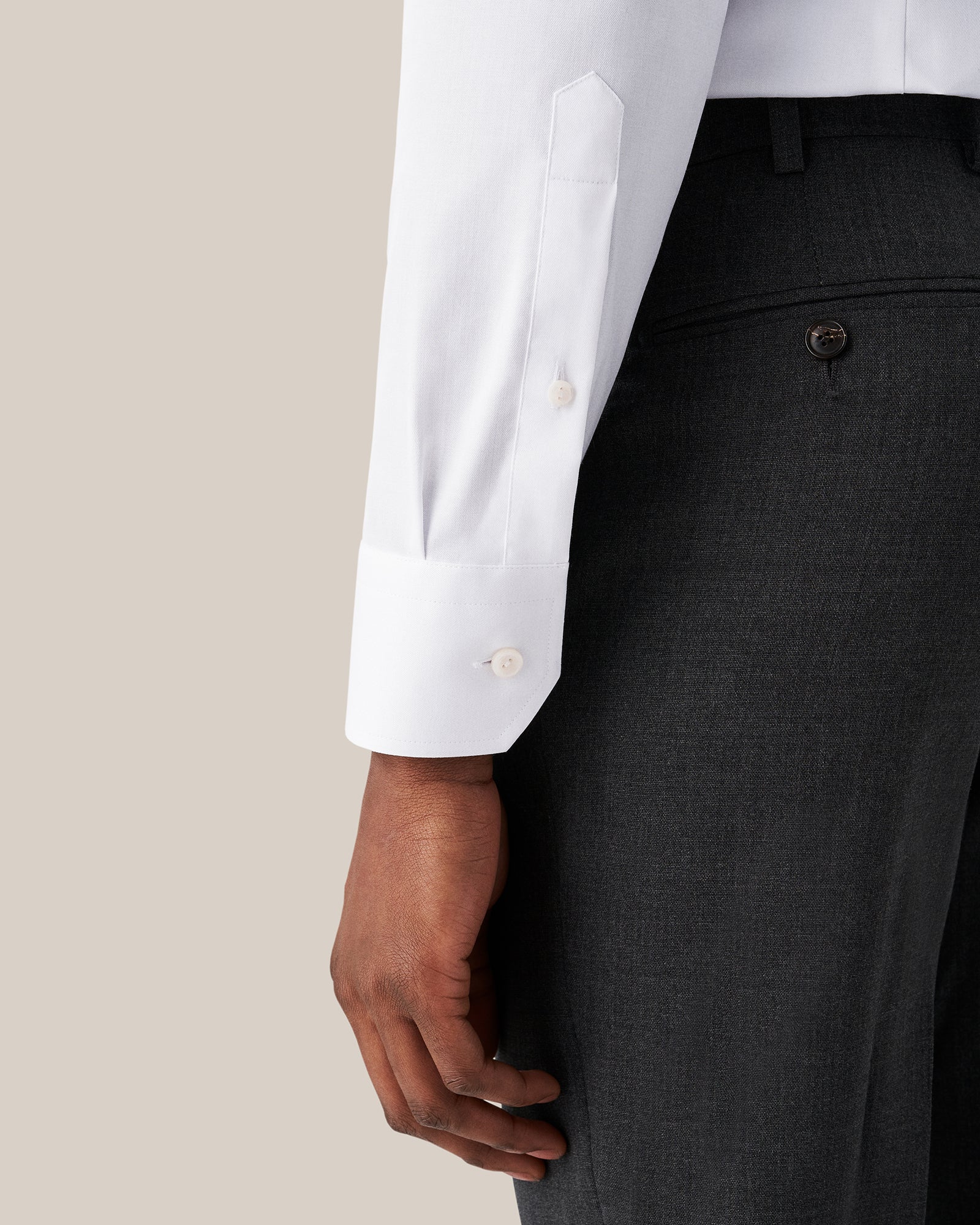 ETON 10001234200 WHITE SIGNATURE TWILL SINGLE CUFF SHIRT