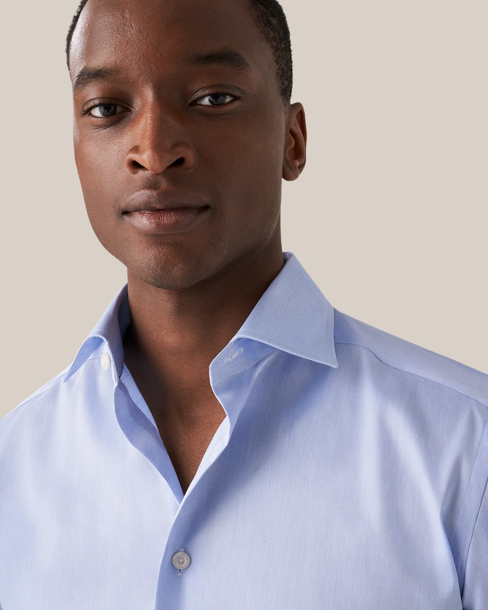ETON 30007951121 BLUE SIGNATURE TWILL SLIM SINGLE CUFF SHIRT