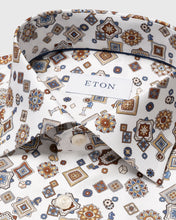 Load image into Gallery viewer, ETON 10001216499 MEDALLION PRINT WHITE SLIM SINGLE CUFF SHIRT