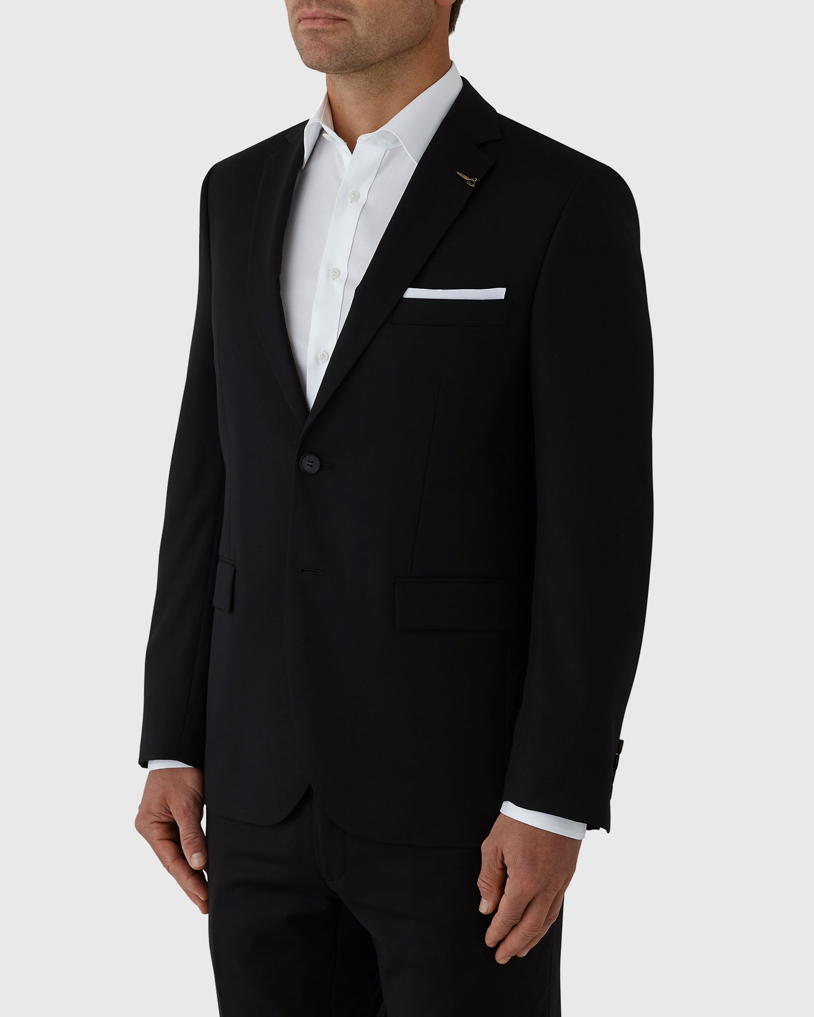 JOE BLACK FJV032 BLACK ANCHOR SUIT JACKET