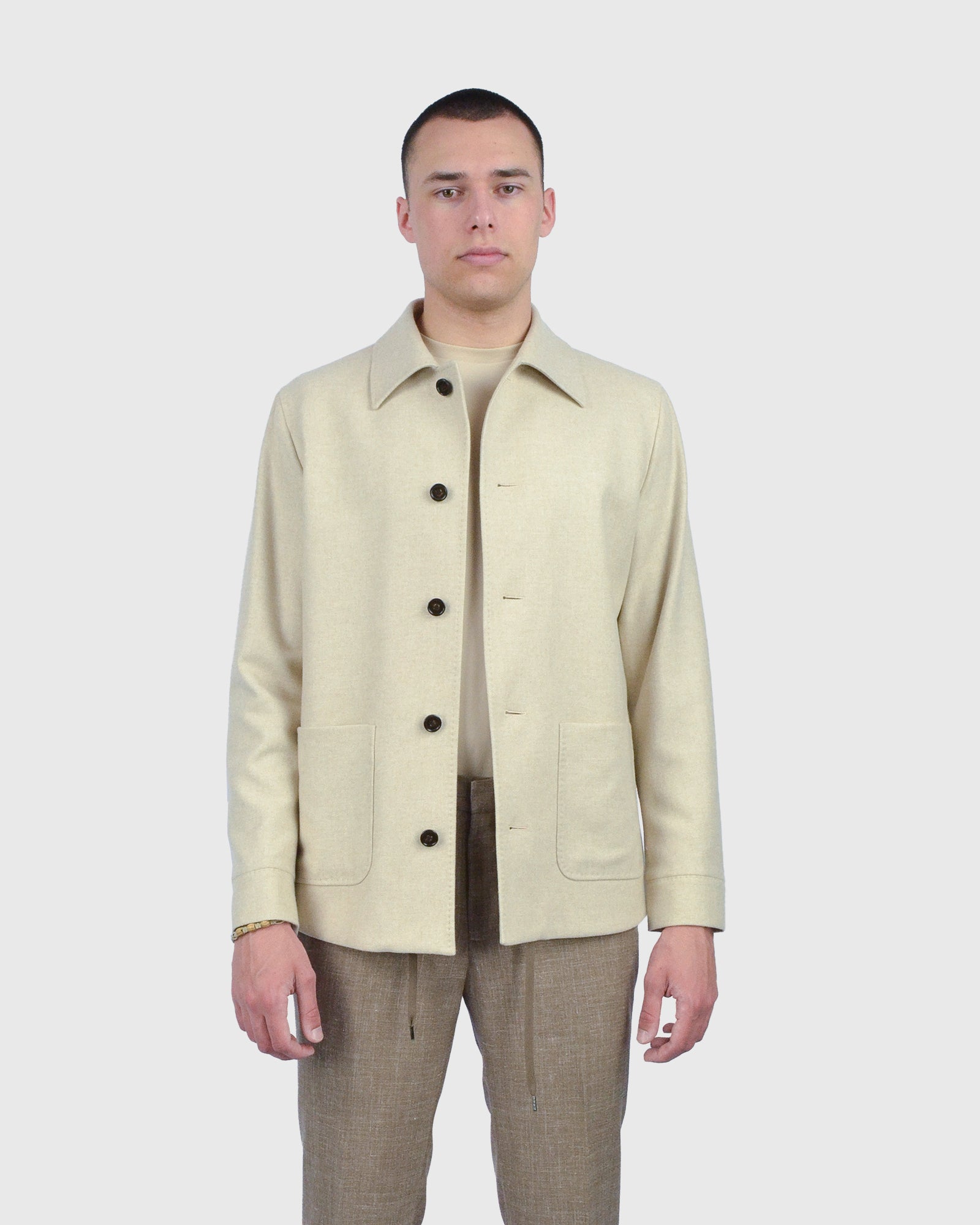 FANCKINO SARTORIA FSS24-915 FLANNEL SAND CHORE JACKET