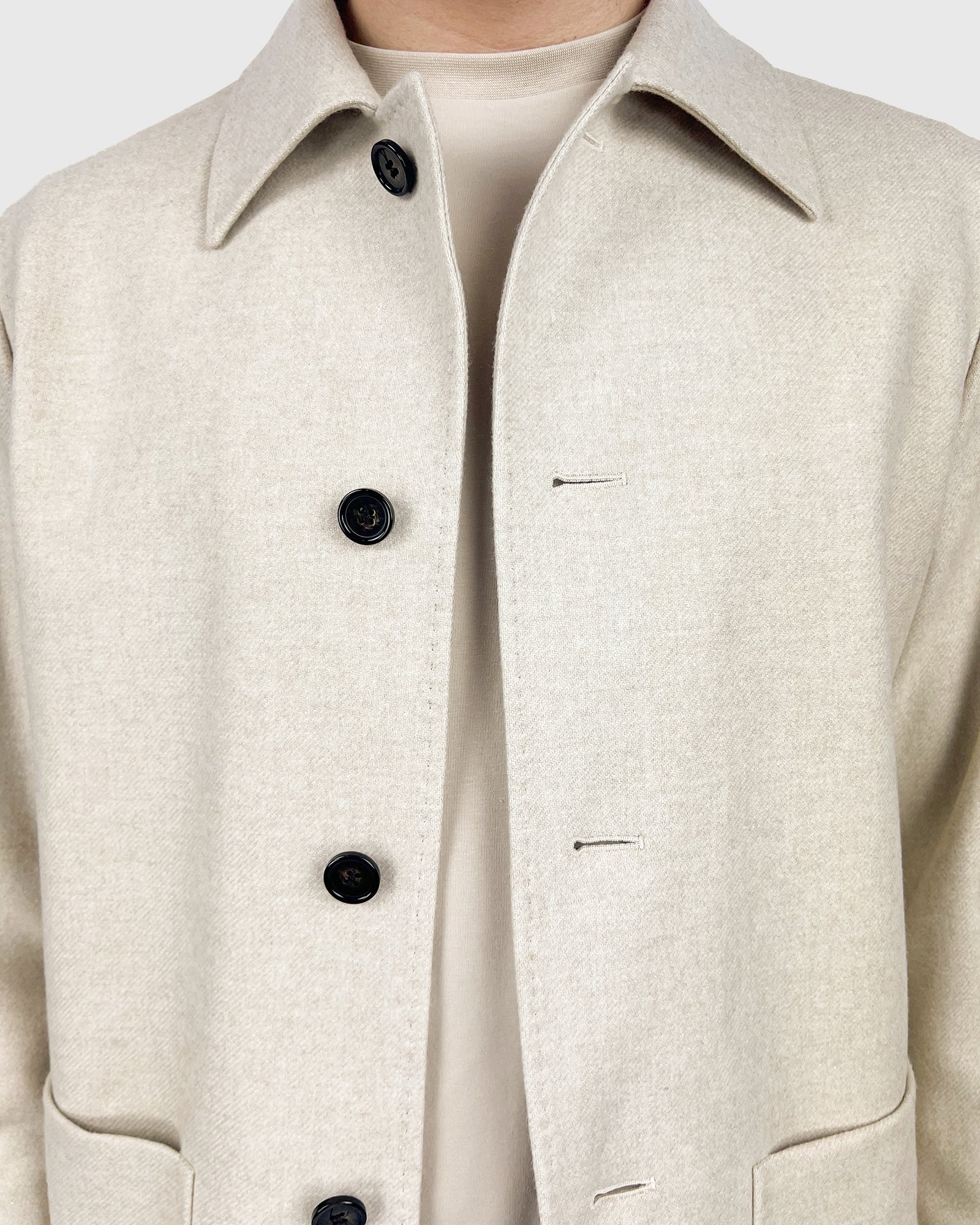 FANCKINO SARTORIA FSS24-915 FLANNEL SAND CHORE JACKET
