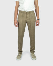 Load image into Gallery viewer, FRANCKINO SARTORIA FSS24 LIN1 SLUB JOGGER - BRN TROUSER