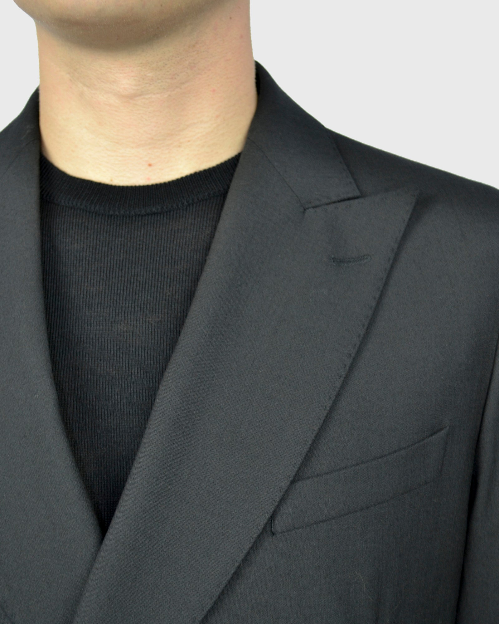 FRANCKINO SARTORIA FSS24 PL 4BDB-JOGGER 2PSU BLACK NEAPOLITAN SUIT