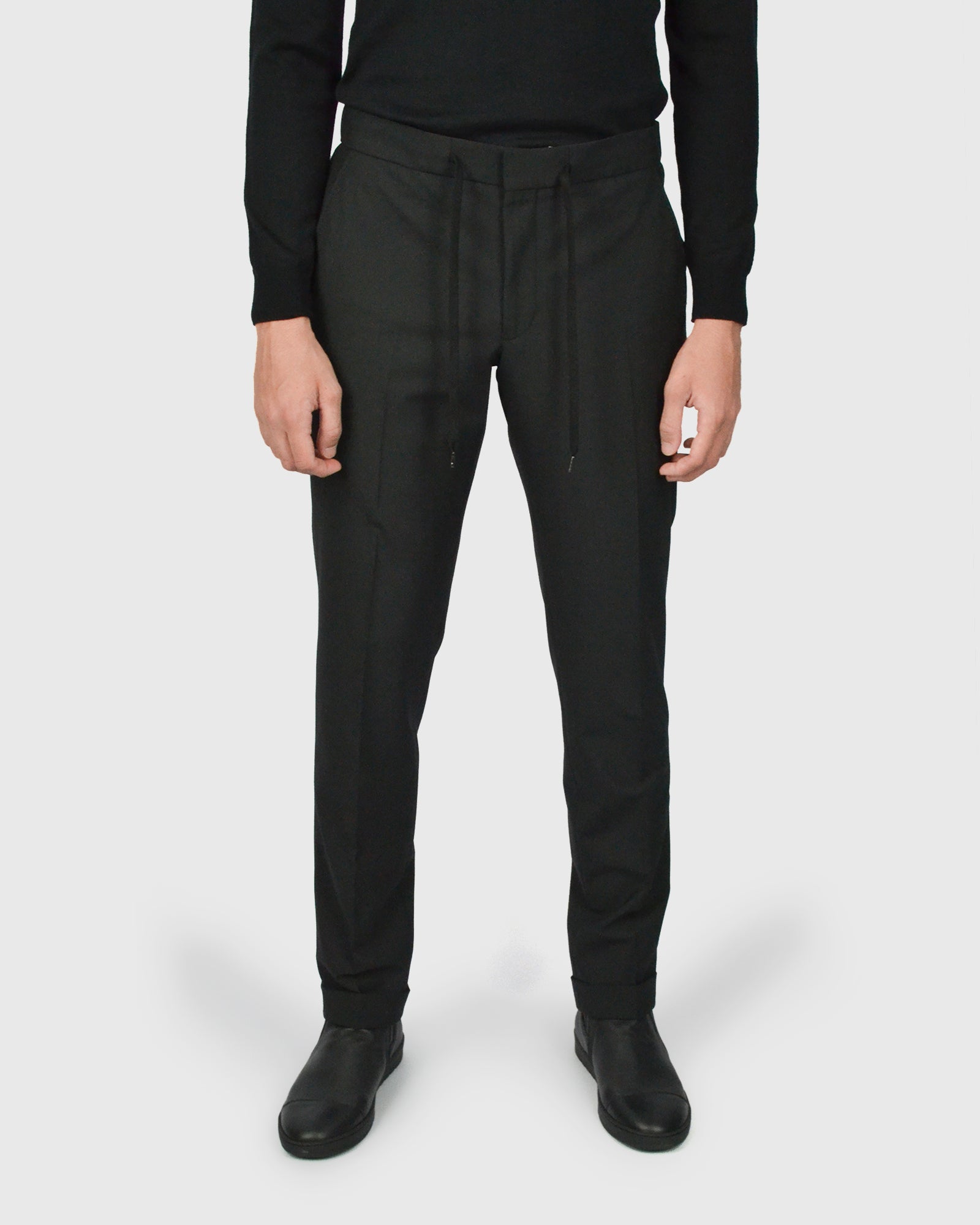 FRANCKINO SARTORIA FSS24 PL 4BDB-JOGGER 2PSU BLACK NEAPOLITAN SUIT