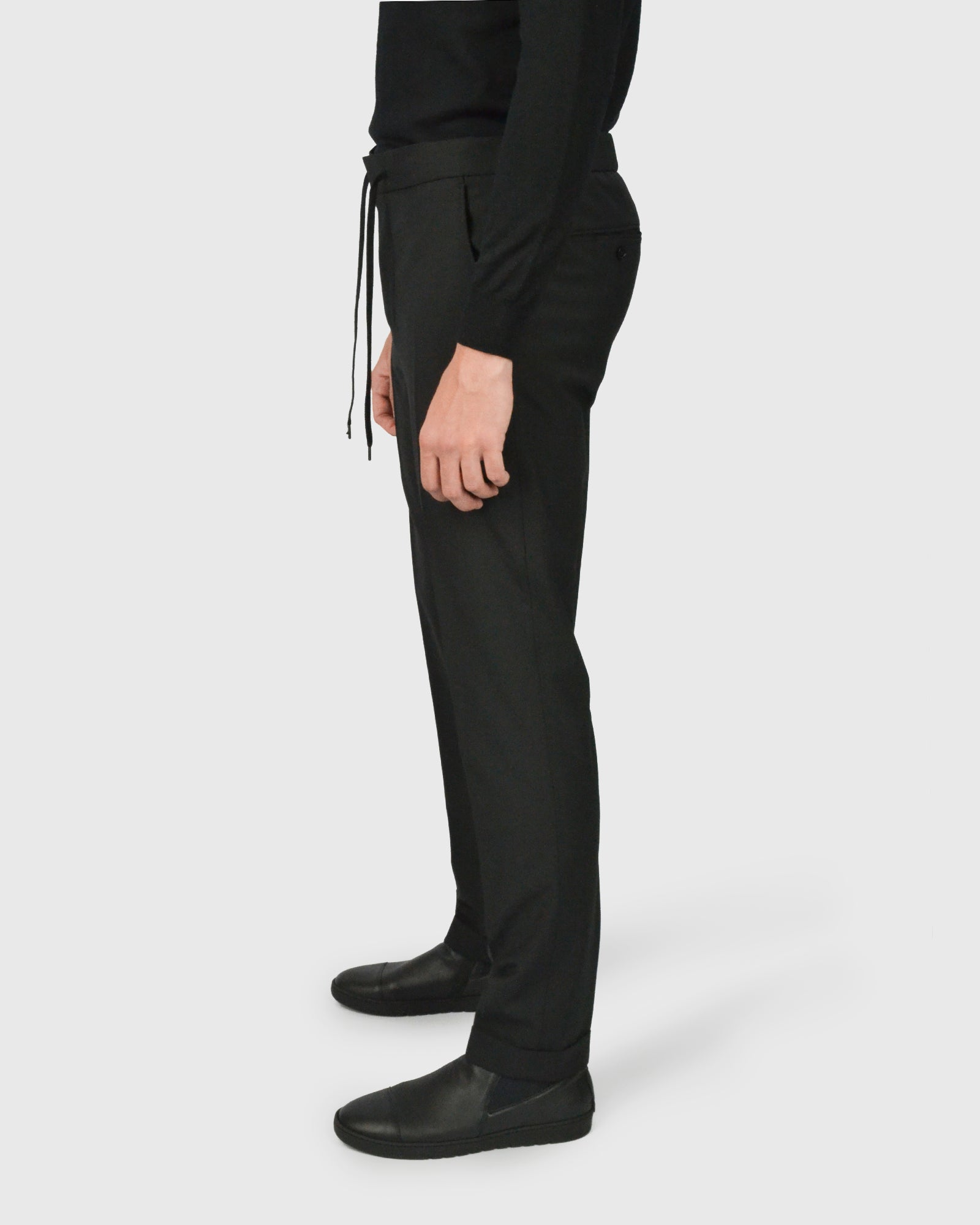 FRANCKINO SARTORIA FSS24 PL 4BDB-JOGGER 2PSU BLACK NEAPOLITAN SUIT