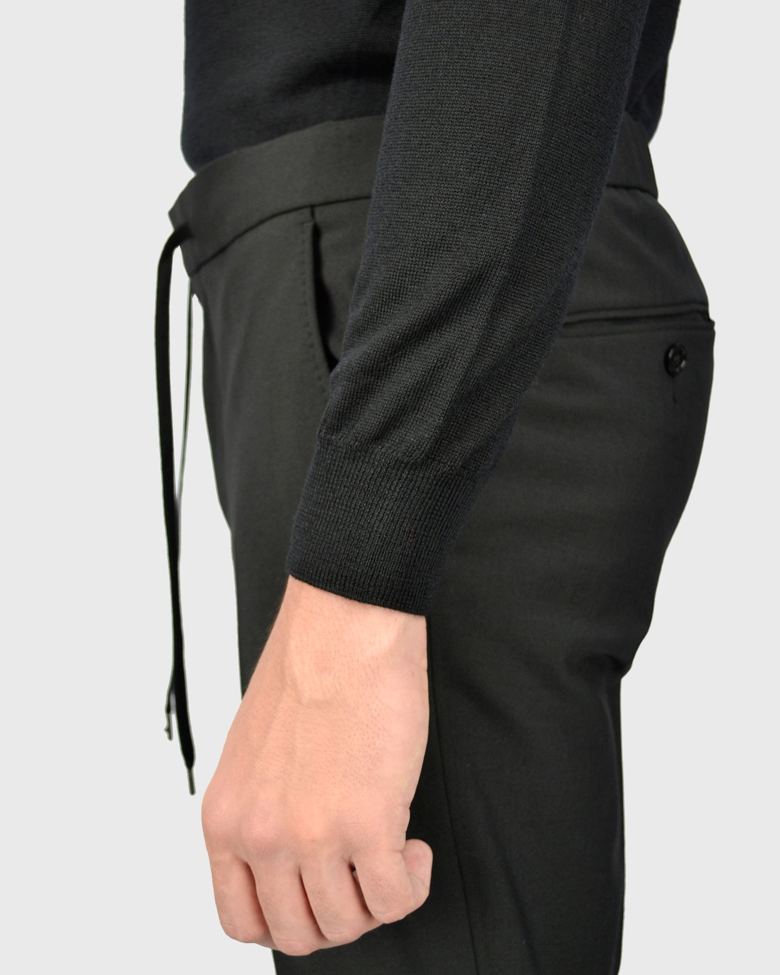 FRANCKINO SARTORIA FSS24 PL 4BDB-JOGGER 2PSU BLACK NEAPOLITAN SUIT