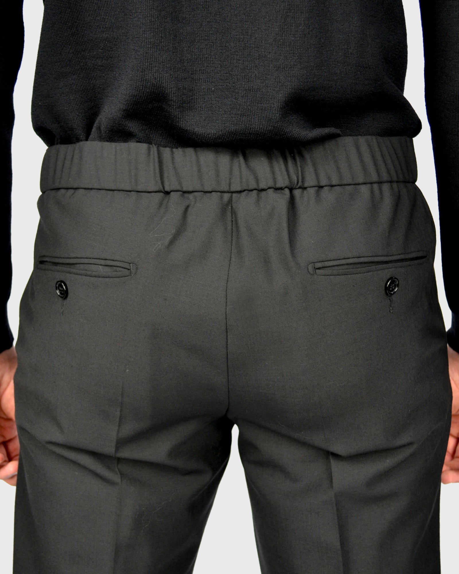 FRANCKINO SARTORIA FSS24 PL 4BDB-JOGGER 2PSU BLACK NEAPOLITAN SUIT