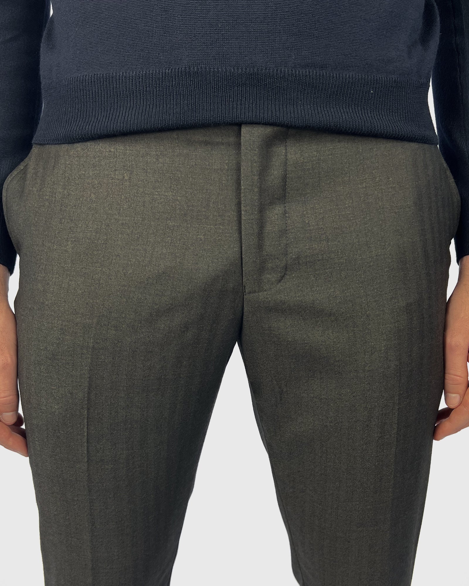 VINCENT & FRANKS W22VF-702236 BRN SLIM TROUSER
