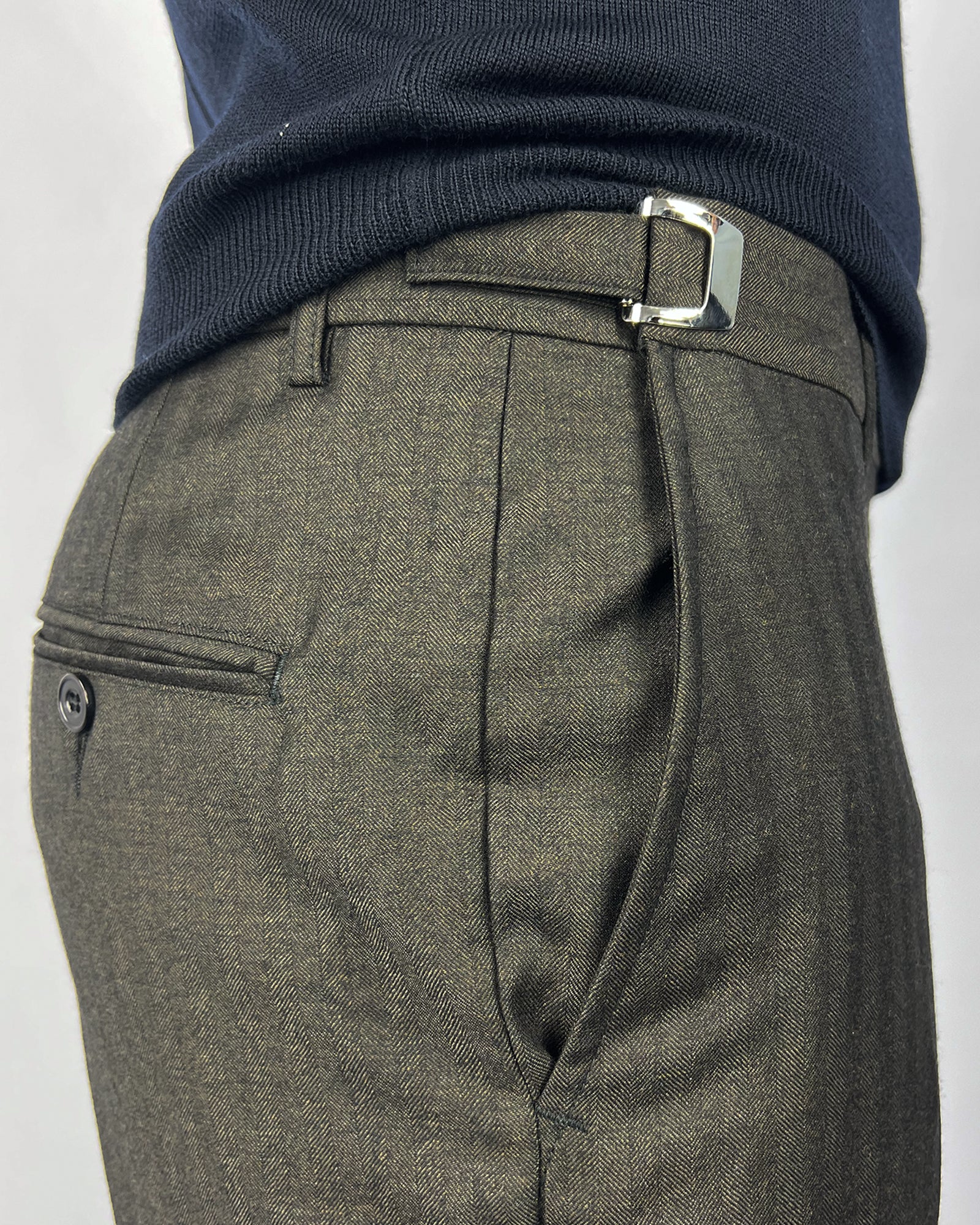 VINCENT & FRANKS W22VF-702236 BRN SLIM TROUSER