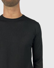 Load image into Gallery viewer, VISCONTI W23C BLACK WOOL CREW NECK SWEATER