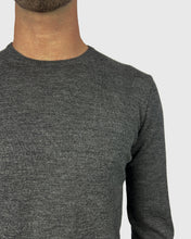 Load image into Gallery viewer, VISCONTI W23C CHARCOAL WOOL CREW NECK SWEATER