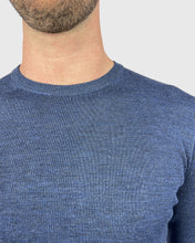 Load image into Gallery viewer, VISCONTI W23C AVIATOR-BLUE WOOL CREW NECK SWEATER
