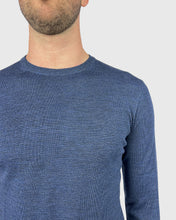 Load image into Gallery viewer, VISCONTI W23C AVIATOR-BLUE WOOL CREW NECK SWEATER